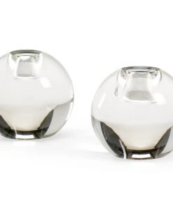 DECOR Chelsea House Round Crystal Candlestick-Pr