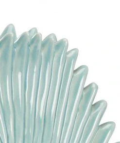 Chelsea House Palm Leaf Vase - Seafoam