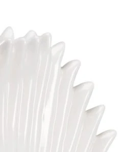 Chelsea House Palm Leaf Vase - White