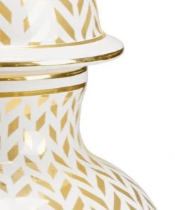 Chelsea House Herringbone Vase - Gold