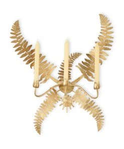 All Lighting Chelsea House Gold Fern Leaf Sconce