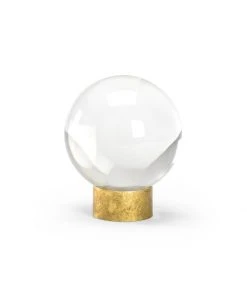 Sculptures & Objects Chelsea House Crystal Ball On Stand - Gold