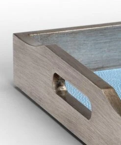DECOR Chelsea House Small Blue Shagreen Tray