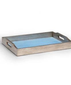 DECOR Chelsea House Small Blue Shagreen Tray