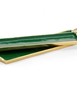 Chelsea House Emerald Enamel Trays (S2) DECOR