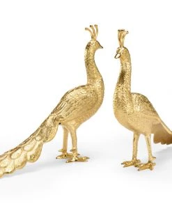 Chelsea House Brass Peacocks (S2) Sculptures & Objects