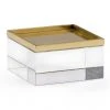 Chelsea House Square Crystal Stand - Brass
