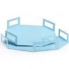 Chelsea House Octagon Trays - Blue (S2) DECOR