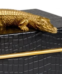DECOR Chelsea House Alligator Box - Black