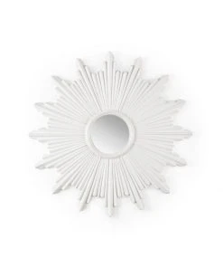 Chelsea House Sunburst Mirror - White DECOR