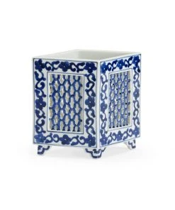 Chelsea House Pierced Blue & White Vase Lg DECOR