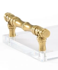 DECOR Chelsea House Bamboo Handle Tray