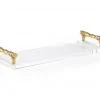 DECOR Chelsea House Bamboo Handle Tray