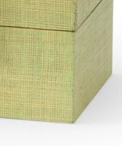 Chelsea House Raffia Boxes - Seafoam (S2)