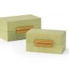 Chelsea House Raffia Boxes - Seafoam (S2)