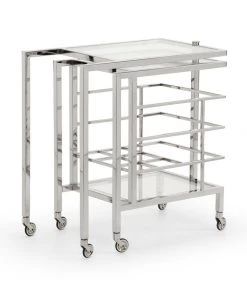 Chelsea House Rankin Bar Cart - Nickel