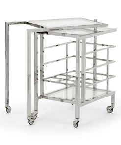 Chelsea House Rankin Bar Cart - Nickel