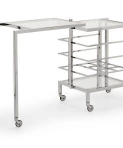 Chelsea House Rankin Bar Cart - Nickel