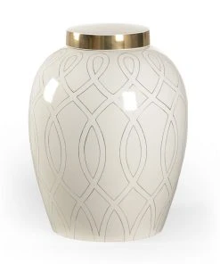 Chelsea House Sarah Ginger Jar - White Vases, Jars, & Bottles
