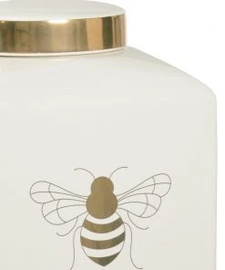 Chelsea House Bee Gracious Ginger Jar - Whi
