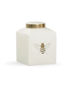 Chelsea House Bee Gracious Ginger Jar - Whi