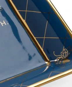 Chelsea House Square Bee Verse Plate - Blue