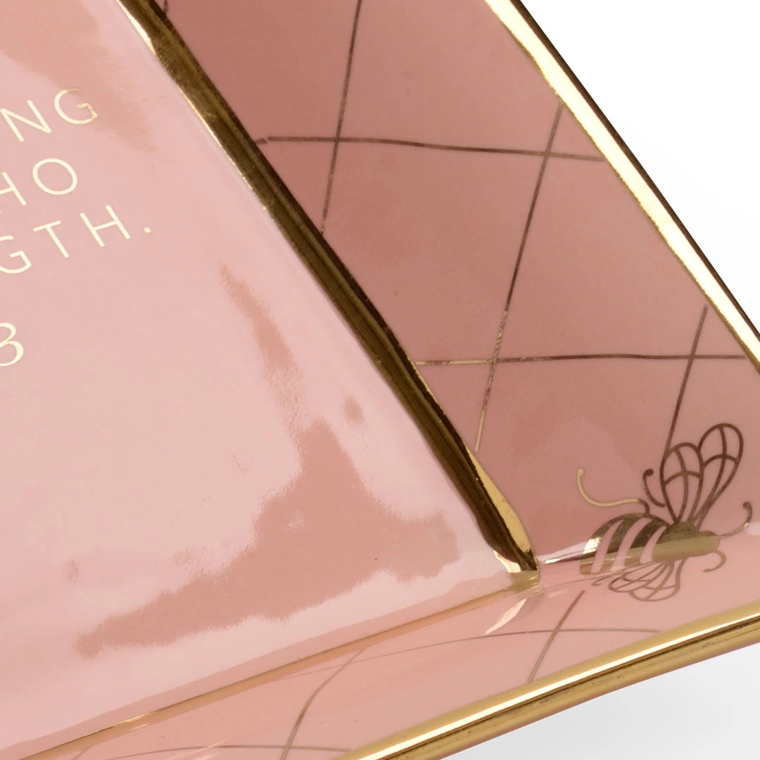 Chelsea House Square Bee Verse Plate - Cora Bowls & Trays 4 Chelsea House Square Bee Verse Plate - Cora Bowls & Trays