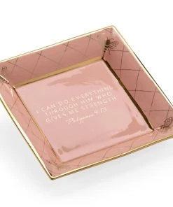 Chelsea House Square Bee Verse Plate - Cora Bowls & Trays