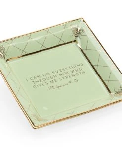 Chelsea House Square Bee Verse Plate - Pist