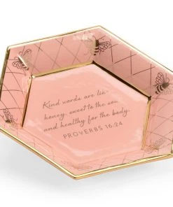 Chelsea House Honeycomb Bee Verse Plate - C