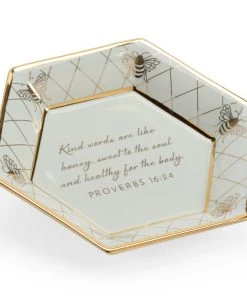 Bowls & Trays Chelsea House Honeycomb Bee Verse Plate - F