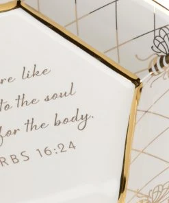 Bowls & Trays Chelsea House Honeycomb Bee Verse Plate - W