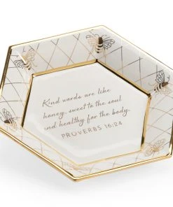 Bowls & Trays Chelsea House Honeycomb Bee Verse Plate - W