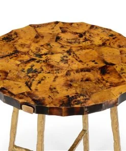 Chelsea House Brown Penshell Side Table