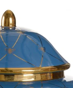 Chelsea House Bee Humble Ginger Jar - Blue Vases, Jars, & Bottles