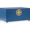 Chelsea House Medallion Box-Blue/Gold (Lg)