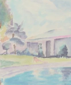 Chelsea House Poolside Watercolor I