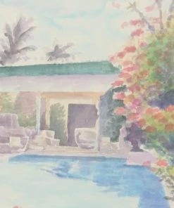 Chelsea House Poolside Watercolor III Wall Art