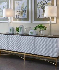 Chelsea House James Walnut/ White Sideboard Media Consoles & TV Stands