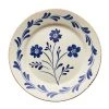 TABLETOP Abigails Casa Nuno Blue And White Dinner Plate, Vines, 3 Flowers/Vines (Set Of 2)