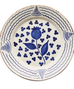 Abigails Casa Nuno Blue And White Dinner Plate, Pomegranate/Waves (Set Of 2) TABLETOP