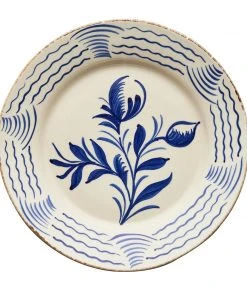 Abigails Casa Nuno Blue And White Dinner Plate, 2 Flowers/Waves (Set Of 2) TABLETOP