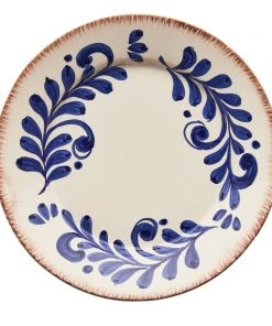 Abigails Casa Nuno Blue And White Dinner Plate, Scroll Design (Set Of 2)