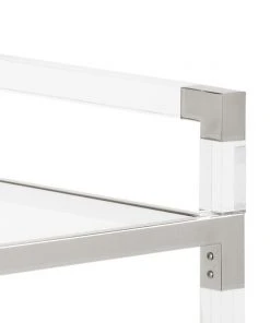Carts & Bar Cabinets Chelsea House Acrylic Bar Cart- Nickel