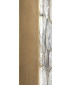 Jamie Young Adeline Rectangle Wall Sconce In Agate Resin & Antique Brass Sconces