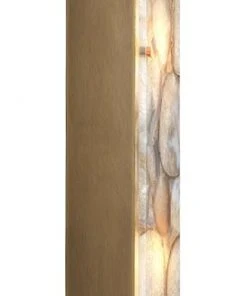 Jamie Young Adeline Rectangle Wall Sconce In Agate Resin & Antique Brass Sconces 7 Jamie Young Adeline Rectangle Wall Sconce In Agate Resin & Antique Brass Sconces