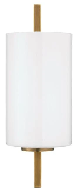 Jamie Young Blueprint Sconce In Antique Brass Metal & White Glass 3 Jamie Young Blueprint Sconce In Antique Brass Metal & White Glass