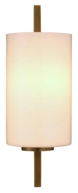 Jamie Young Blueprint Sconce In Antique Brass Metal & White Glass 4 Jamie Young Blueprint Sconce In Antique Brass Metal & White Glass