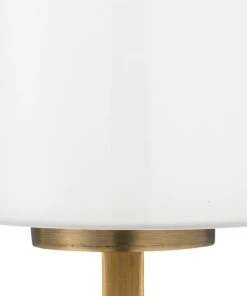 Jamie Young Blueprint Sconce In Antique Brass Metal & White Glass 9 Jamie Young Blueprint Sconce In Antique Brass Metal & White Glass