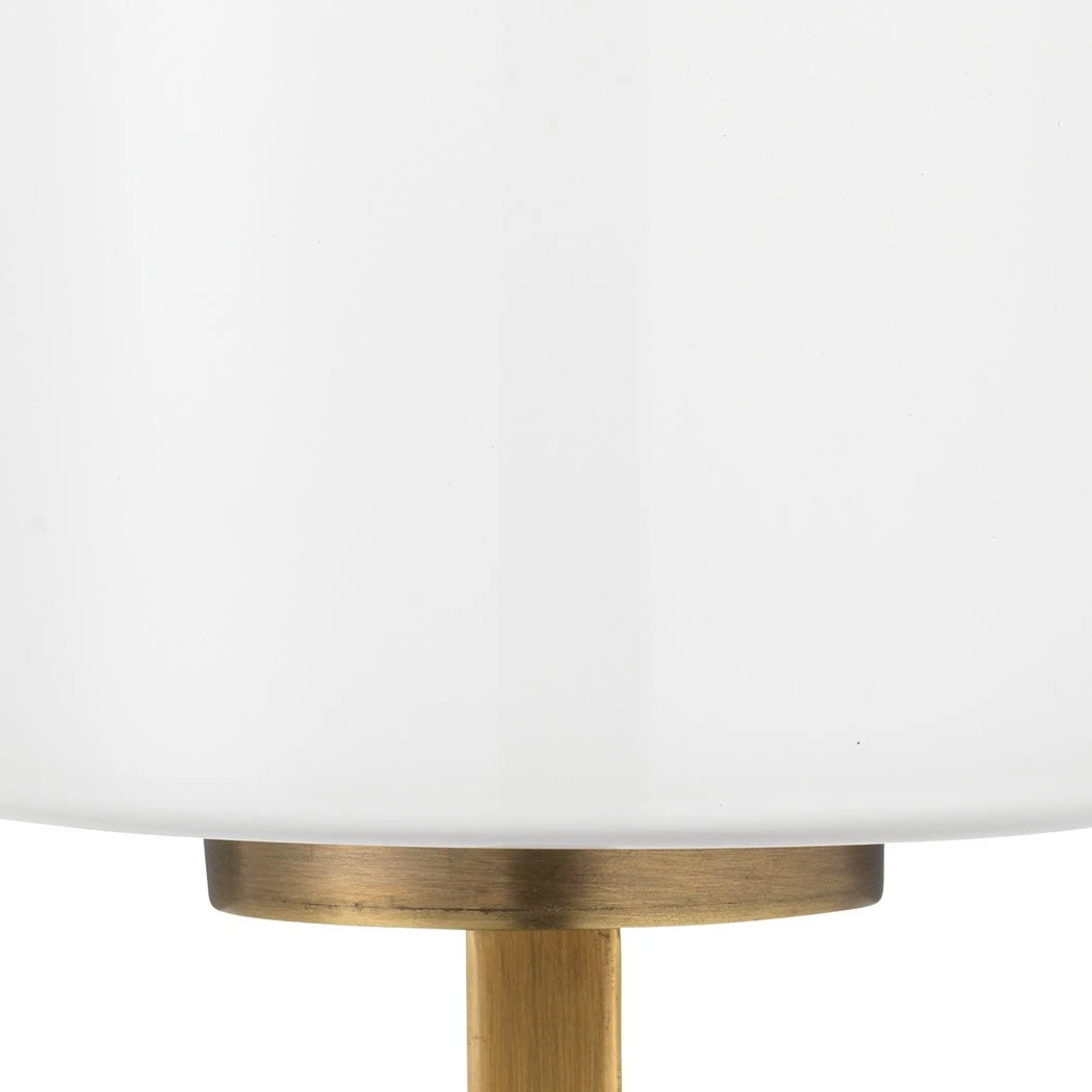 Jamie Young Blueprint Sconce In Antique Brass Metal & White Glass 6 Jamie Young Blueprint Sconce In Antique Brass Metal & White Glass